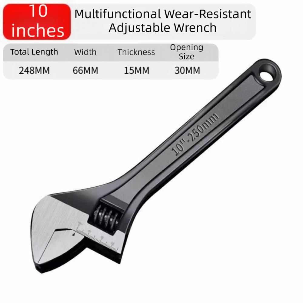 Adjustable Adjustable Wrench 45 Steel Open End Wrench Black Oxide Wrench  General Maintenance