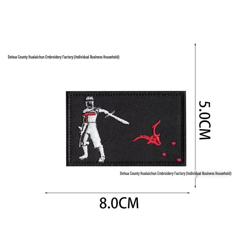 Pirate Edward Skull Embroidery Patch and Tactical Armband Accessory