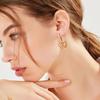 New Gold Color Butterfly Love Hoop Earrings Set New Fashion Dangle Earring Jewelry Hollow Trend W8Q1