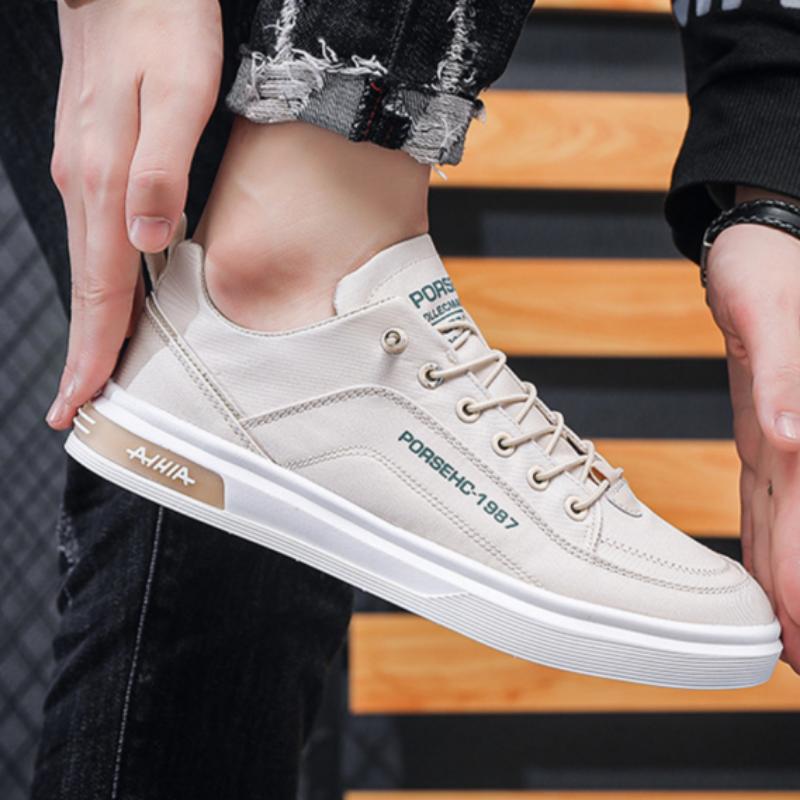 Summer Thin Men's Shoes Breathable Canvas Slip-on Shoes Sports Casual Work Shoes