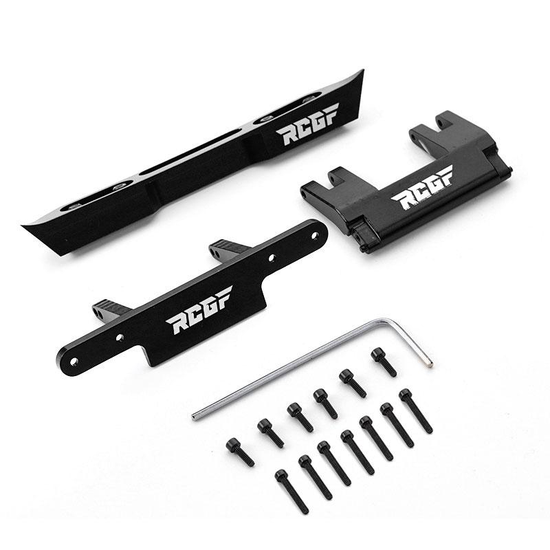 

2pieces 1/24 Rear Bumper RC Upgrade Part Aluminum Alloy Wear-resistant Rc Rear Bumper For SCX24 RC Car Part чорний