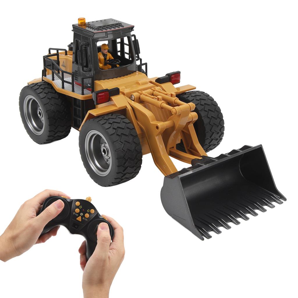 1:18 Alloy Pushdozer Remote Control Pushdozer 2.4Ghz 9 Channel Dozer with Light Sound