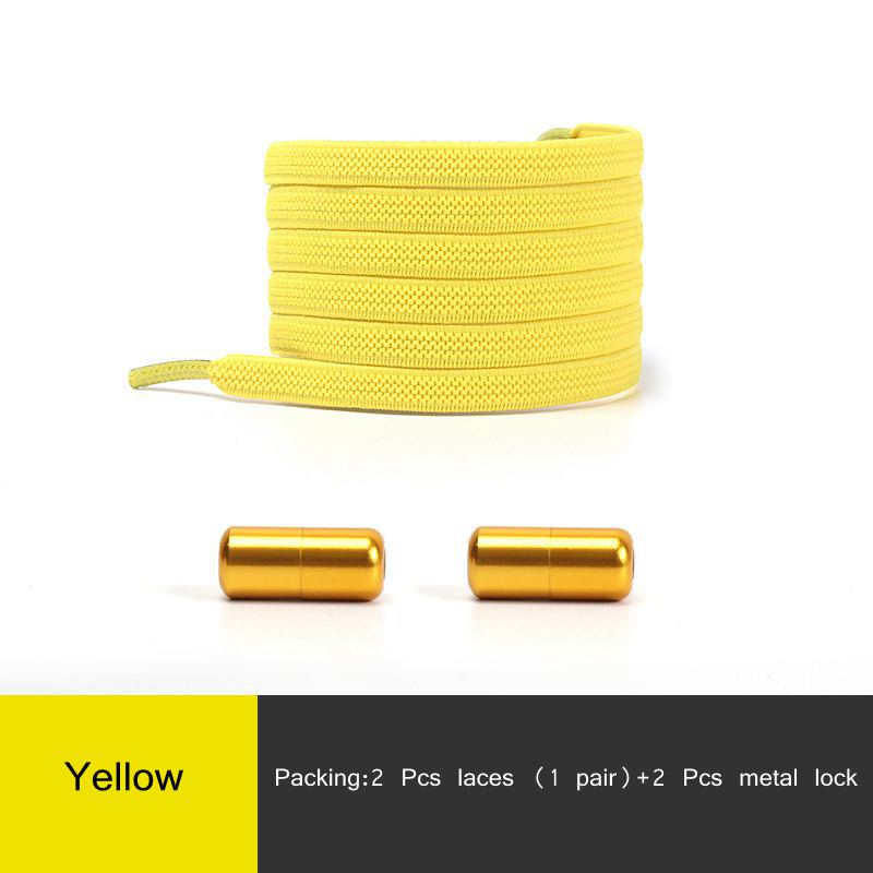 New Elastic No Tie Shoe Laces Flat Shoelaces For Kids and Adult Sneakers Shoelace Quick Lazy Metal Lock Laces Shoe Strings