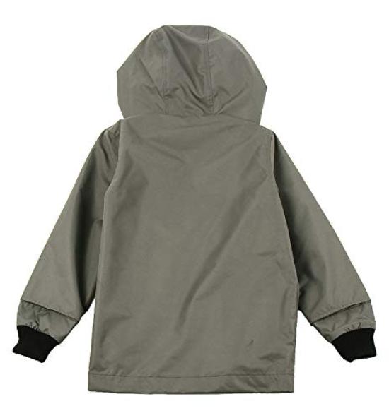 Hiheart Size 110cm Kids' Jacket, Windbreaker, Water-Repellent, Casual, Outdoor, Gray,