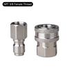 2Pcs/Set Stainless 3/8" 1/4" Quick Connector & Plug With NPT3/8 NPT1/4 Male Female Fitting Thread High Pressure Washer Accessories