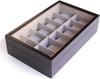 Case Elegance Solid Wood Watch Espresso with Display Collection Watch Organizer Case 12 Case, Color, Glass, Case, Case, 12-Slot Case, (Espresso,
