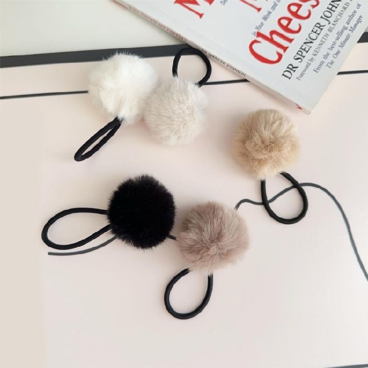 2 Pcs Girls Cute Hair Rope Non-Slip Pompoms Hair Tie Scrunchie Hair Accessories