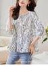 1116 new spring and autumn belly cover waist foreign style shirt seven-quarter sleeve top