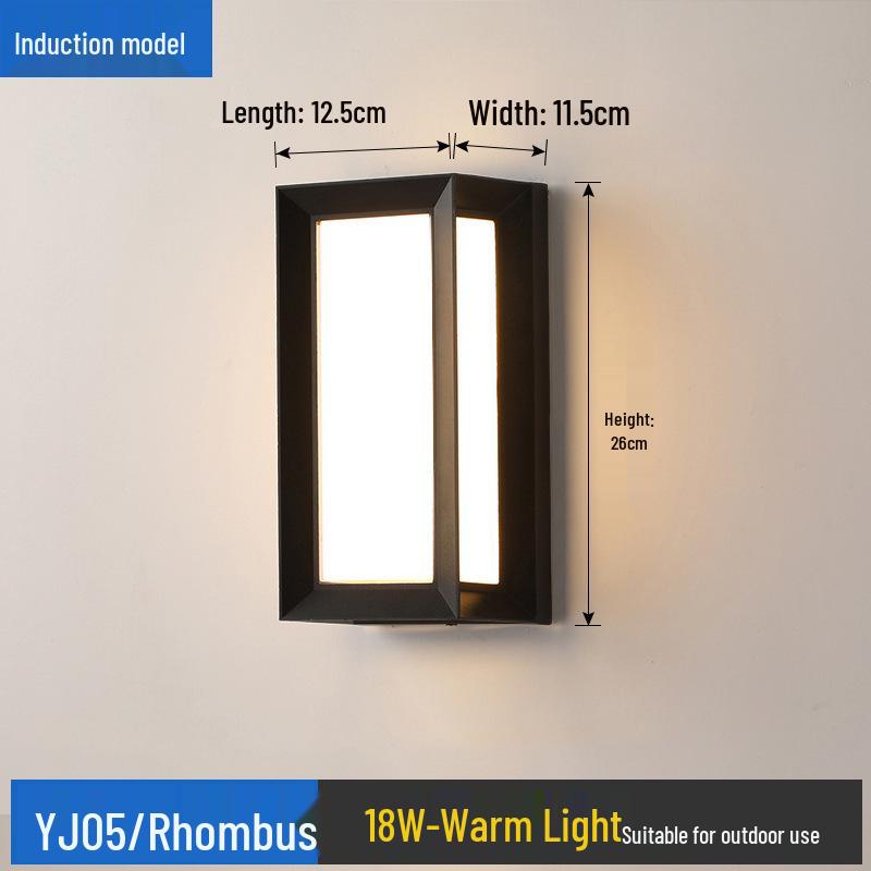 Waterproof LED Motion Sensor Wall Light for Outdoor Hotel, Garden, Villa, Balcony, Courtyard