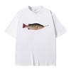 Fish Smoking Funny Vertebrata Printed Lovers Meme Tshirts Women Casual Vintage Women Short Sleeve Tshirt Causal Clothing