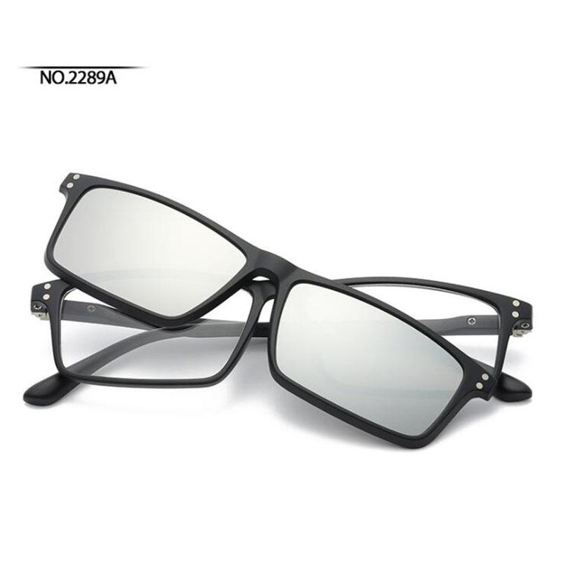 

2289 Magnet Clip Square Myopia Glasses 0 -0.5 -1.0 -2.0 To -6.0 Hyperopia Sunglasses +0.5 +1.0 +2.0 To +6 0