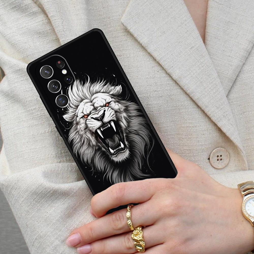 Ferocious Lion Cell Phone Case for Samsung Galaxy S26 Ultra S25 S24 S23 S22 S21 S20 Note10 Cover
