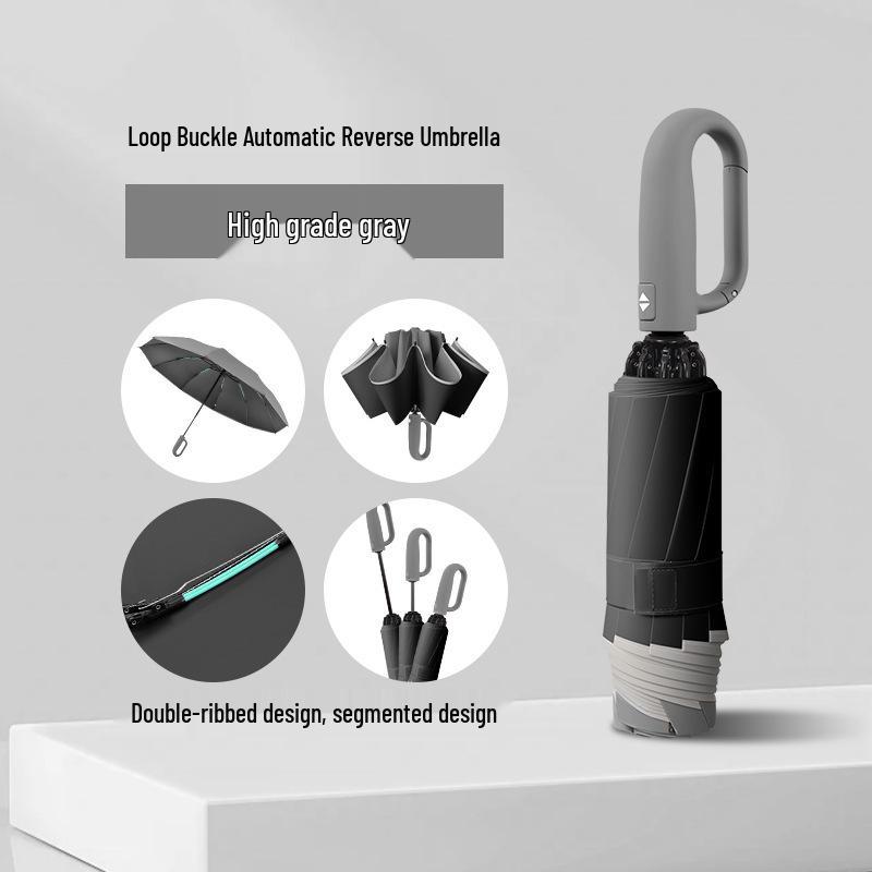 Automatic Reverse Fold Umbrella - Dual Use, Sun & Rain UV Protection, Ideal for Corporate Gifts and Advertising.