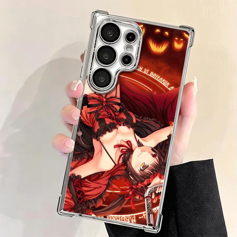 Date A Live Tokisaki Kurumi Funda de Teléfono Chapada Para Samsung Galaxy S24 S25 FE S26 Edge S23 Ultra S22 S21 Plus S20 Anti-Caída Airab