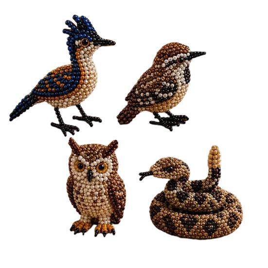 DIY 3D Animal Beading Embroidery Set for Beaded Kit Handmade Craft Making Kids D