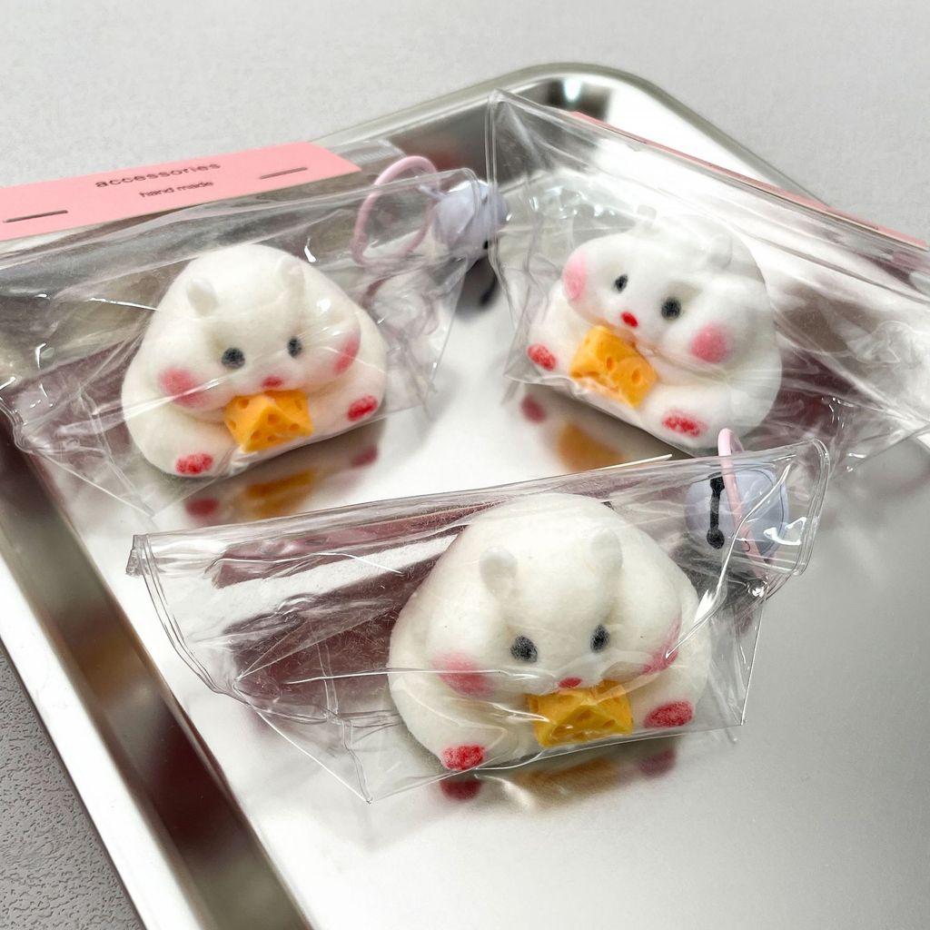 Criceto Bianco Giocattolo Antistress in Silicone con Design a Cartone Animato per Bambini e Adulti