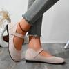 Fashion Women's Fashion Flat Shoes Spring New Round Head Shallow Mouth Suede Soft Sole Non-slip Low Top Shoes