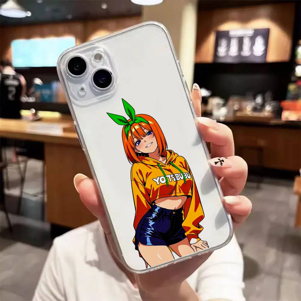 Anime Girl Luxury Transparent Phone Case For IPhone 17 16 15 Pro Max 14 13 12 11