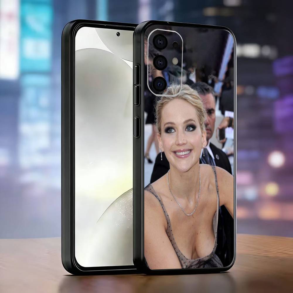 Custodia per Telefono Jennifer Lawrence Per Samsung S25,S24,S21,S22,S23,S30,Ultra,S20,Plus,Fe,Lite,Note,10,Copertina Nera