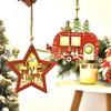 Baum Weihnachten Holz Stern Ball Auto LED Licht hängen Ornament Home Party Dekor