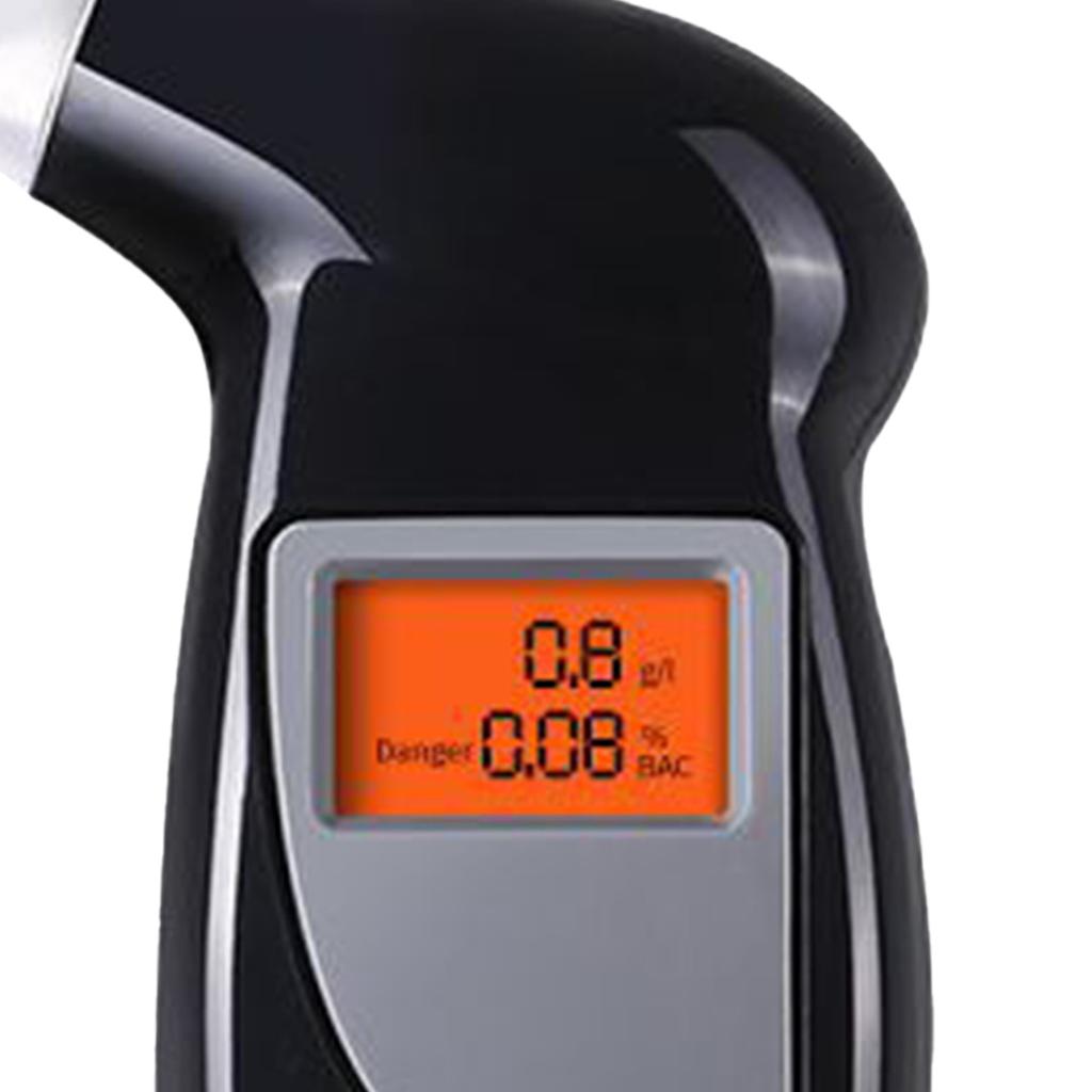 Breath Alcohol Tester Black Portable Sensitive High Accuracy Air Blowing Alcohol Tester With 5 Mouthpieces