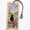 Cross Embroidery Seasonal Cat Embroidery Bookmark Book Page Marker Material Kit  Beginners