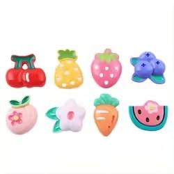 Artificial Resin Flat Back Fruit Design Fridge Magnet for Souvenir and Home Decor
