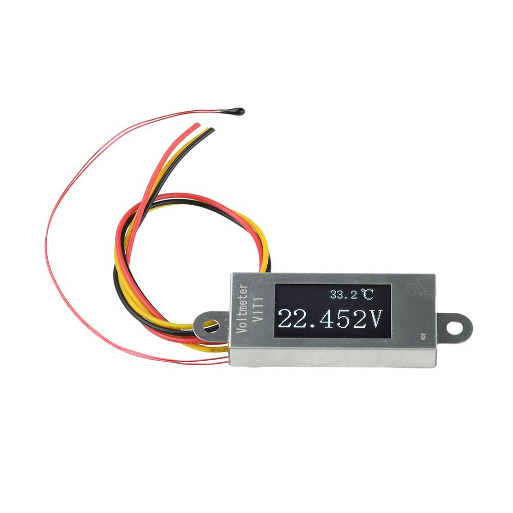 1.77 Inch Oled Digital Display Voltmeter For Car Motorcycle Volt Gauge Panel Meter 1-11v Temperature 1-99 C 11bit Adc