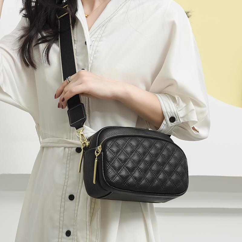 

М яка жіноча сумка через плече з натуральної шкіри з кількома відділеннями, невелика сумка через плече, жіноча розкішна сумка