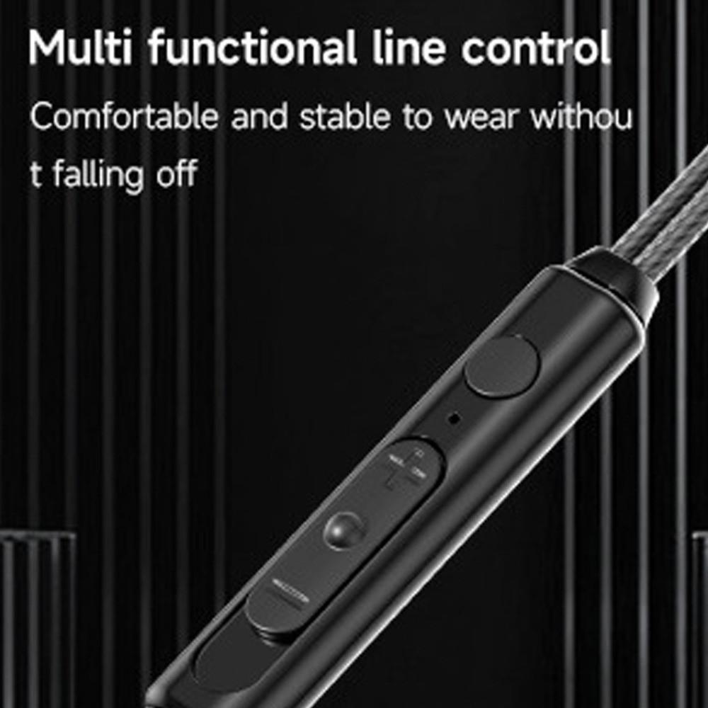 HiFi Stereo Pluggable Wired Earphone with Mic Wired Headset in Ear Earphones  Running