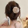 Flower Beaded Straight Hair Clip Women Twist Hair Clip Shark Clip Back Of Head Hair Accessories