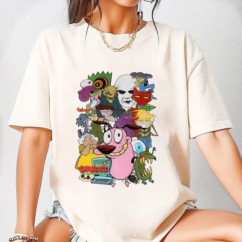 Courage The Cowardly Dog Characters T-Shirt, Courage The Cowardly Dog Shirt Fan 4XL