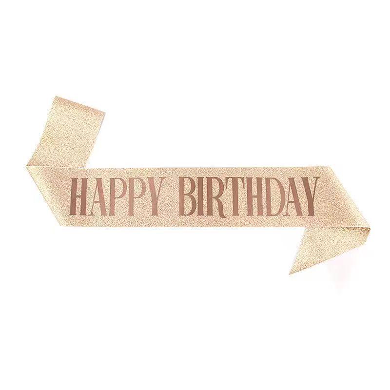 European and American Birthday Crown Headband Hairpin - "Happy Birthday"