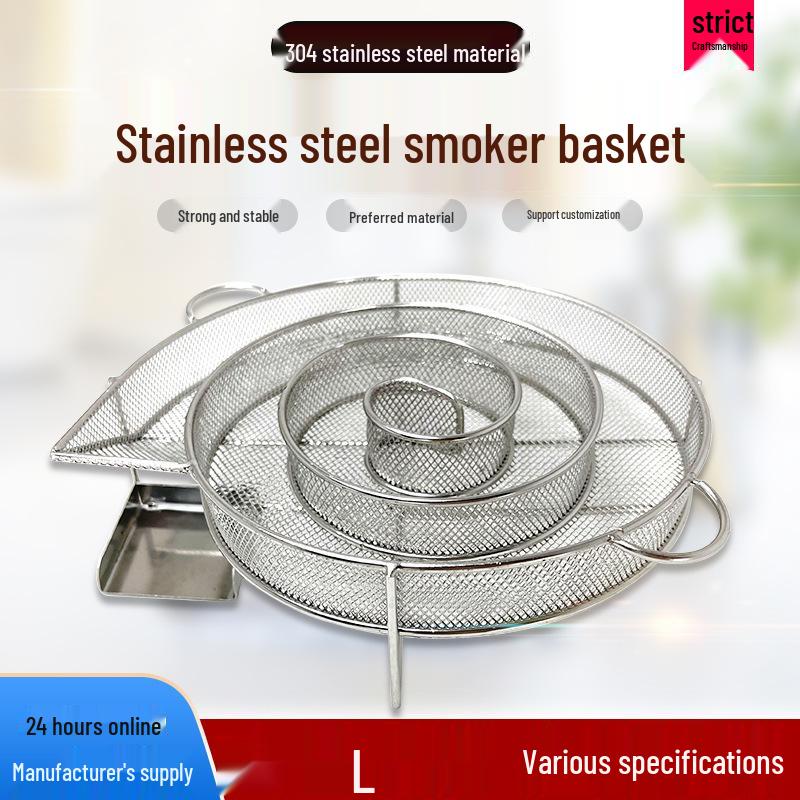 Rechteckiger Barbecue-Grill Kaltrauchgenerator - Runde 304 Edelstahl Räucherbox