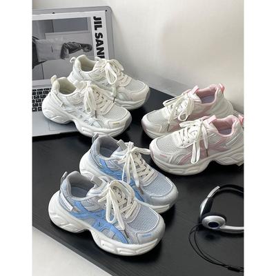 Hot-selling Summer New Thick-soled Heightening Mesh Breathable Casual Sports Dad Shoes 2689