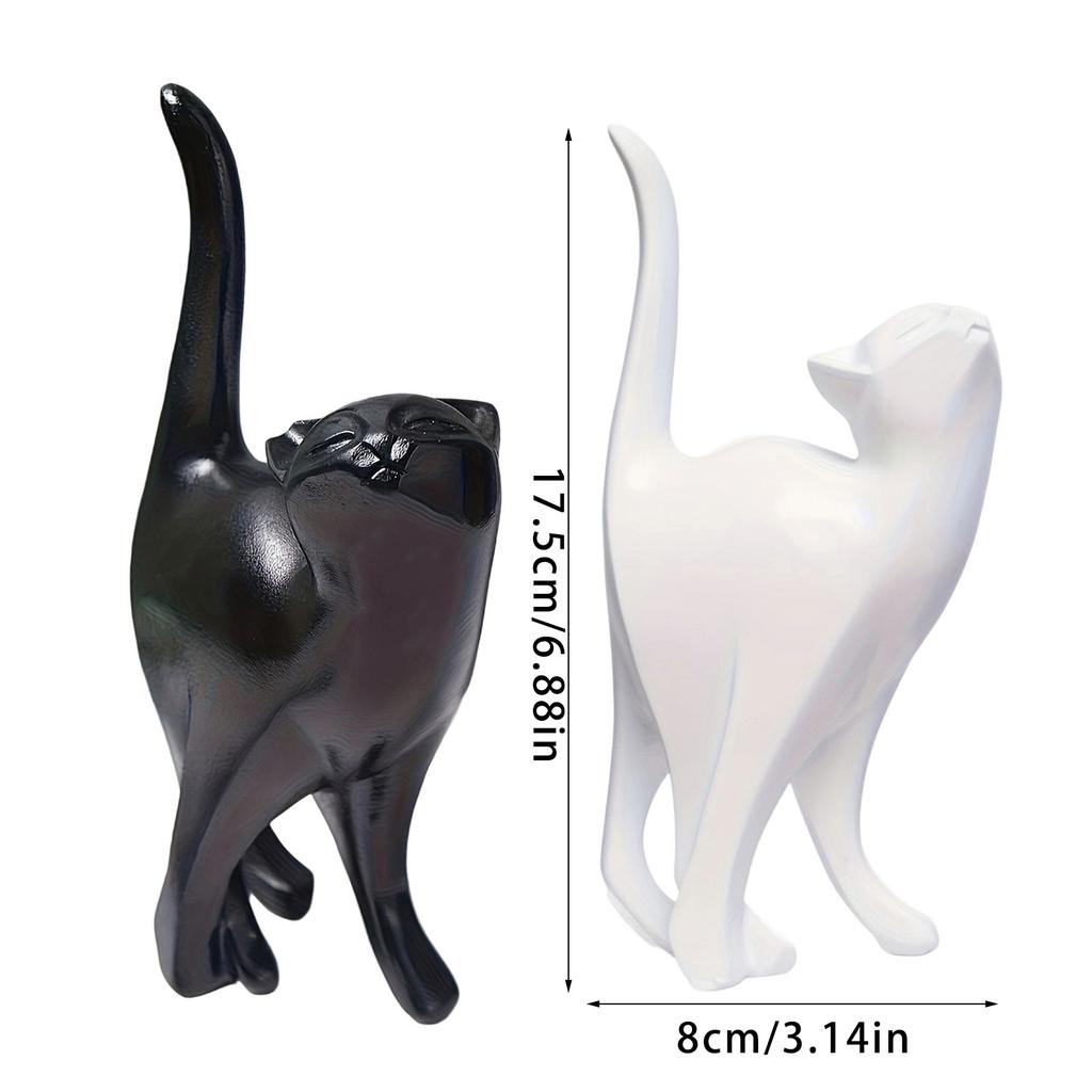 Stylish Cats Sculpture Modern Artistics Decors Resins Animal Statue for Home Entryway Desk or Bookshelves Display