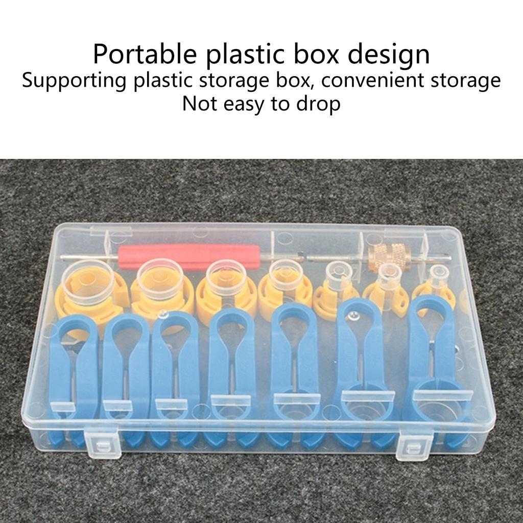 Kompleksowy zestaw narzędzi do odłączania przewodów czynnika chłodniczego klimatyzacji samochodowej Zawiera usuwaki rdzeni zaworów do konserwacji pojazdów