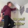Labyrintkubsmönster 3D Väggklistermärken Kreativ Optisk Illusion Hörnväggklistermärken Väggdekor