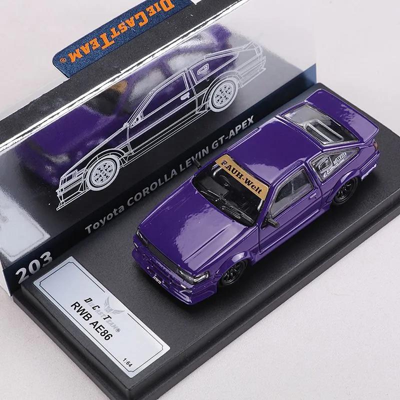 

DCT 1:64 Toyota AE86 Ширококузовна Модифікована Версія Колекція Моделей Автомобілів Високоякісна Симульована Лита Під Тиском Автомодель зі Сплаву фіолетовий