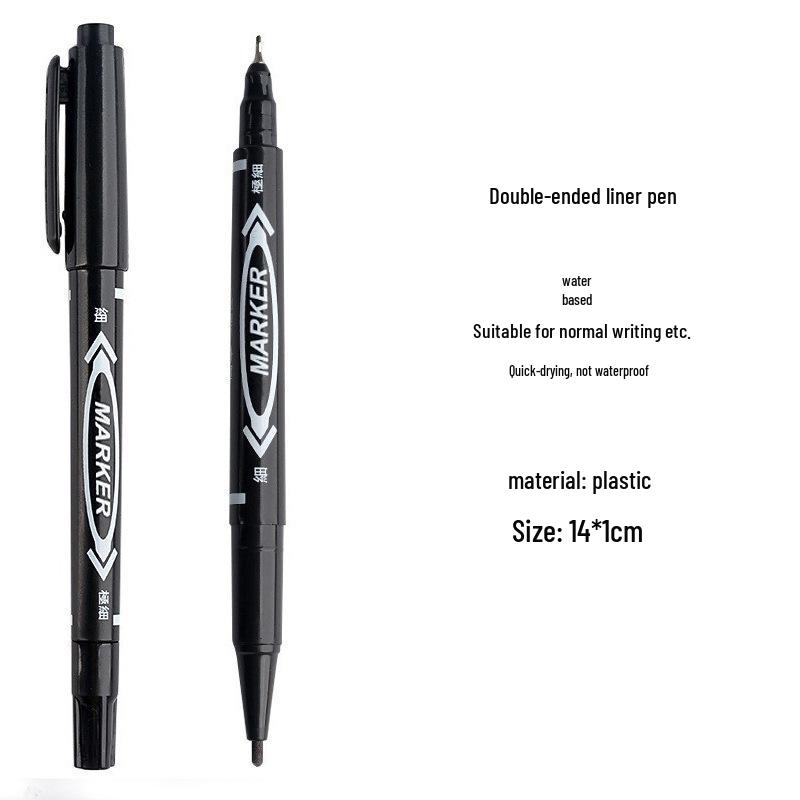 Large Capacity Black Waterproof Fade-Resistant Oil-Based Marker for Industrial and Office Use