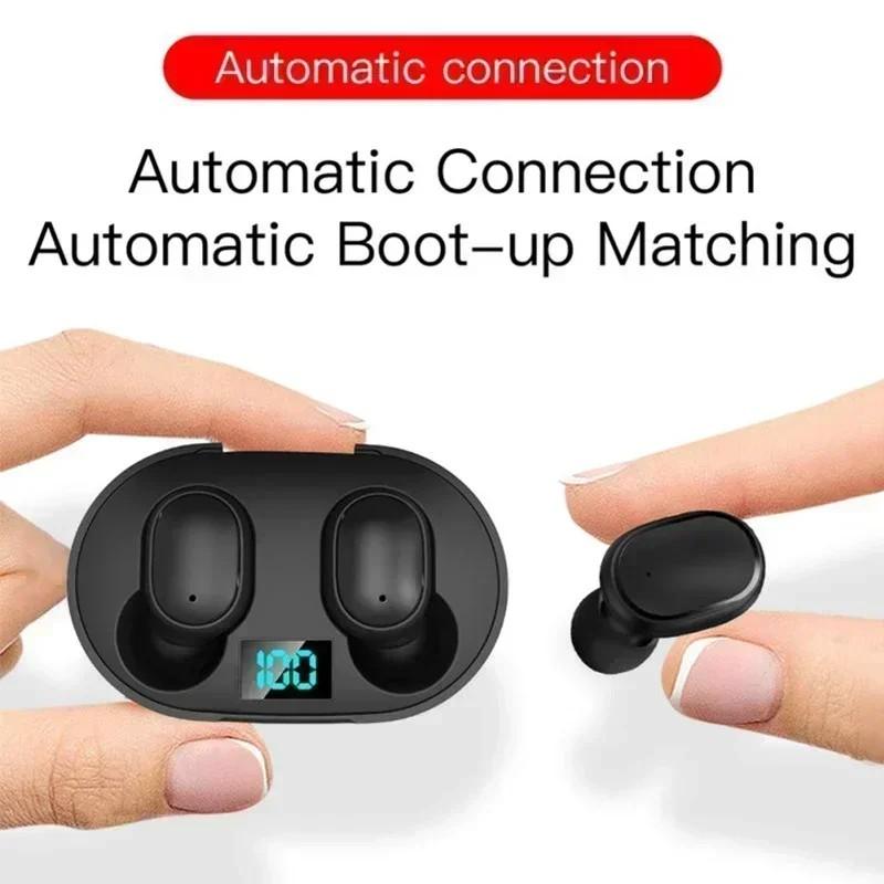 Bluetooth 5.3 E6S TWS Drahtlose Kopfhörer LED Digitalanzeige Subwoofer HiFi Stereo Musik Mit HD Mikrofon Geräuschunterdrückung Headset