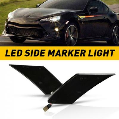 2x Smoked LED Side Turn Marker Signal Lights For BRZ Subaru Scion FR-S Toyota 86