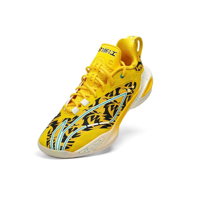 New LINING Flash Strike 11 Basketball Shoes Men's Low top Yellow ABAU053-25