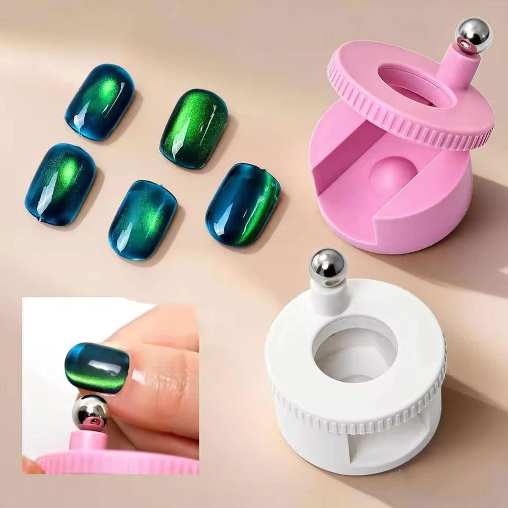Magnet for Cat Eye Nail Polish Uniform Magnetic Force Rotating Cat Eye Magnets Tool White Strong Automatic Magnet