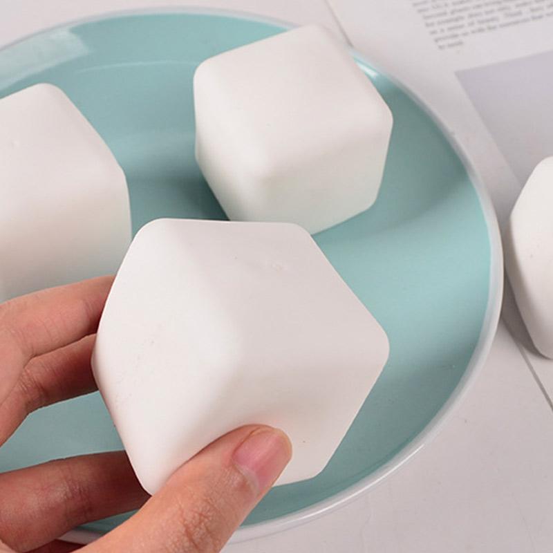 Cute Tofu Stress Balls Sensory Toys Stress Relief Fidget Toys Squishy Dough Ball Gifts for Adults Children Best Christmas Gift