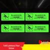 Glow-in-the-Dark Anti-Slip Safety Warning Decal for Slippery Floors