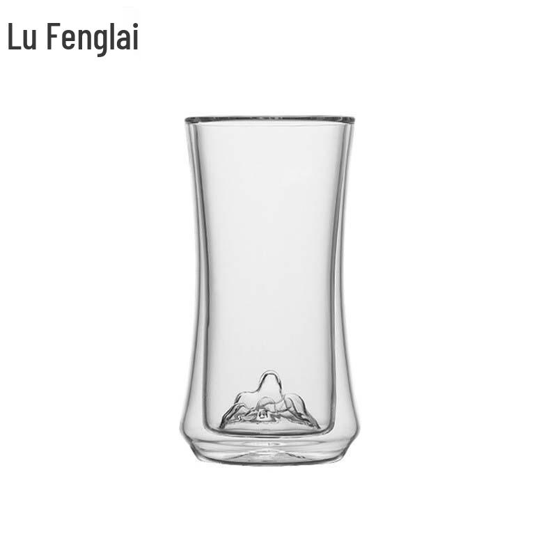 Snow Mountain Double Wall Insulated Glass Mug