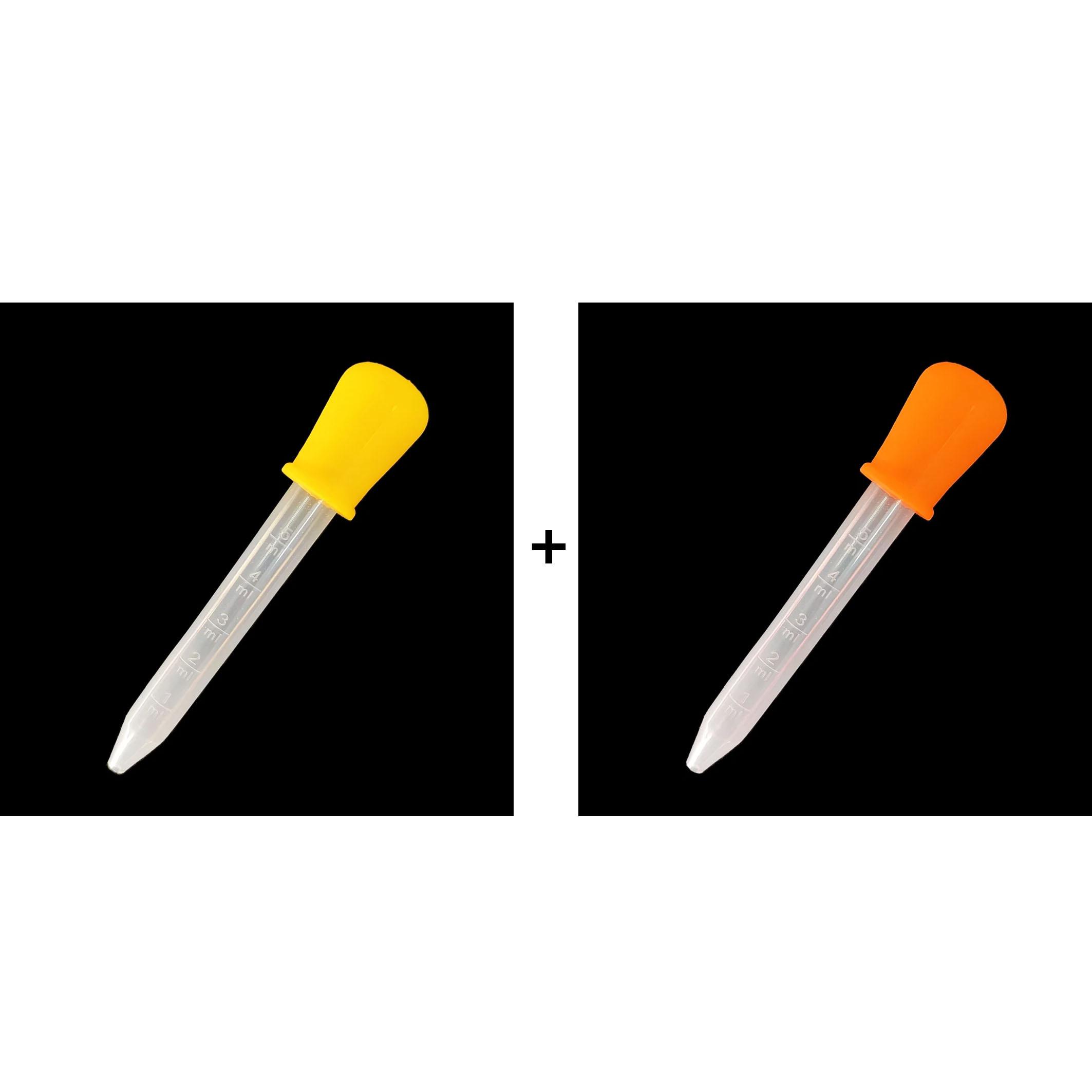 2PCS 5ml Silicone Plastic Pipette Dropper Feeding Medicine Liquid Eye Ear Pipette Dropper Lab Experiment Supplies Tool