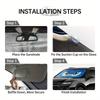 Eyes on Blue Background UV Block Sunshade with Accessories 4pcs Free Suction Cup Auto Front Window Windshield Vehicle