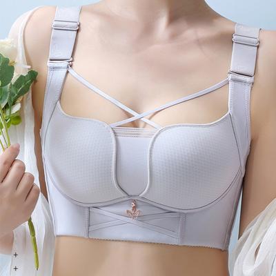 New Large Size Underwear for Women Big Breasts Show Small Breasts No Steel Ring Gather and Collect Breasts Prevent Sagging Seamless Thin and Sexy Bra